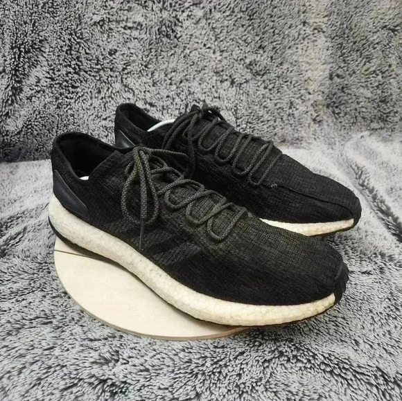 adidas Other - Adidas Pureboost Core Black Dark Solid  Grey Sneakers Shoes Men Size 13 CP9326